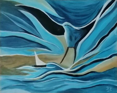 Galeb (Akril-platno - 2023) Martina Kozamernik (2)